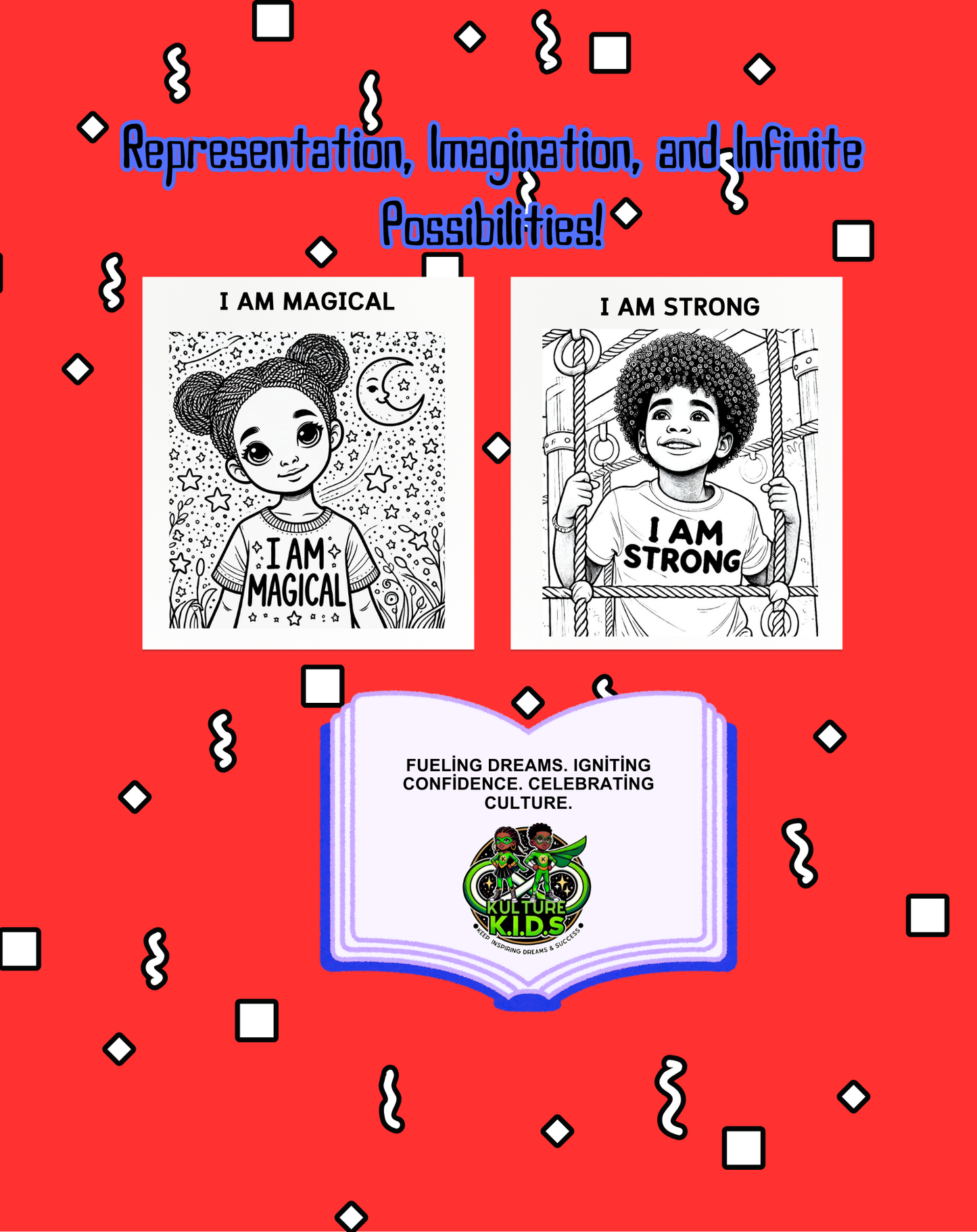 Positive I AM KULTURE K.I.D.S Affirmations Coloring Book