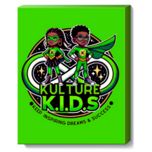 KULTURE K.I.D.S SIGNATURE LOGO: KEEP INSPIRING DREAMS & SUCCESS CANVAS